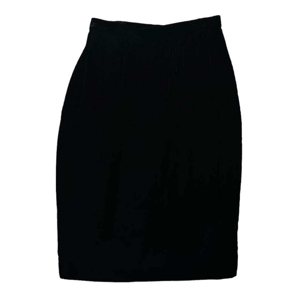 VTG A.J. Bari Black Velvet Skirt - Made In Korea